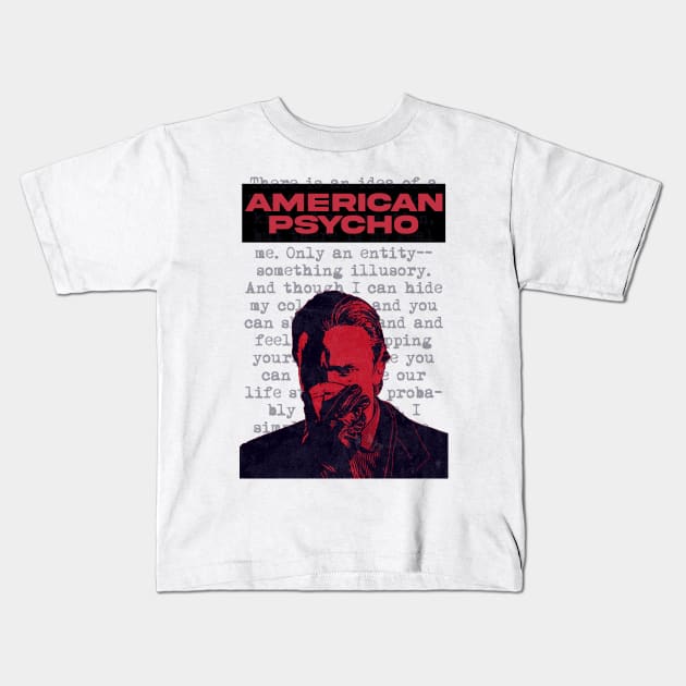 Patrick Bateman - Psycho Kids T-Shirt by Vortexspace